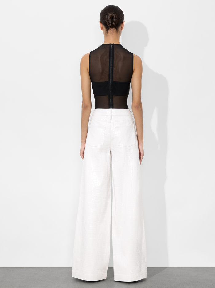 TRISH VEGAN CROC PANT - OFF WHITE image 2 - Alice And Olivia