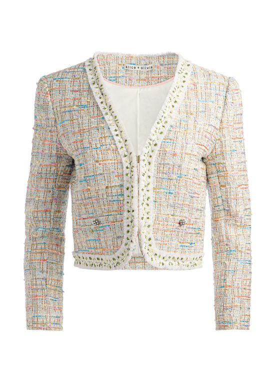 OFF WHITE MULTI-PEYTON TWEED JACKET
