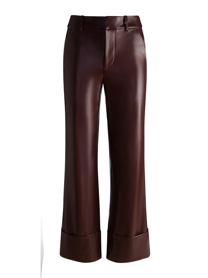 ALEXANDER VEGAN ANKLE PANT - DARK CHOCOLATE image 5 - ALICE + OLIVIA