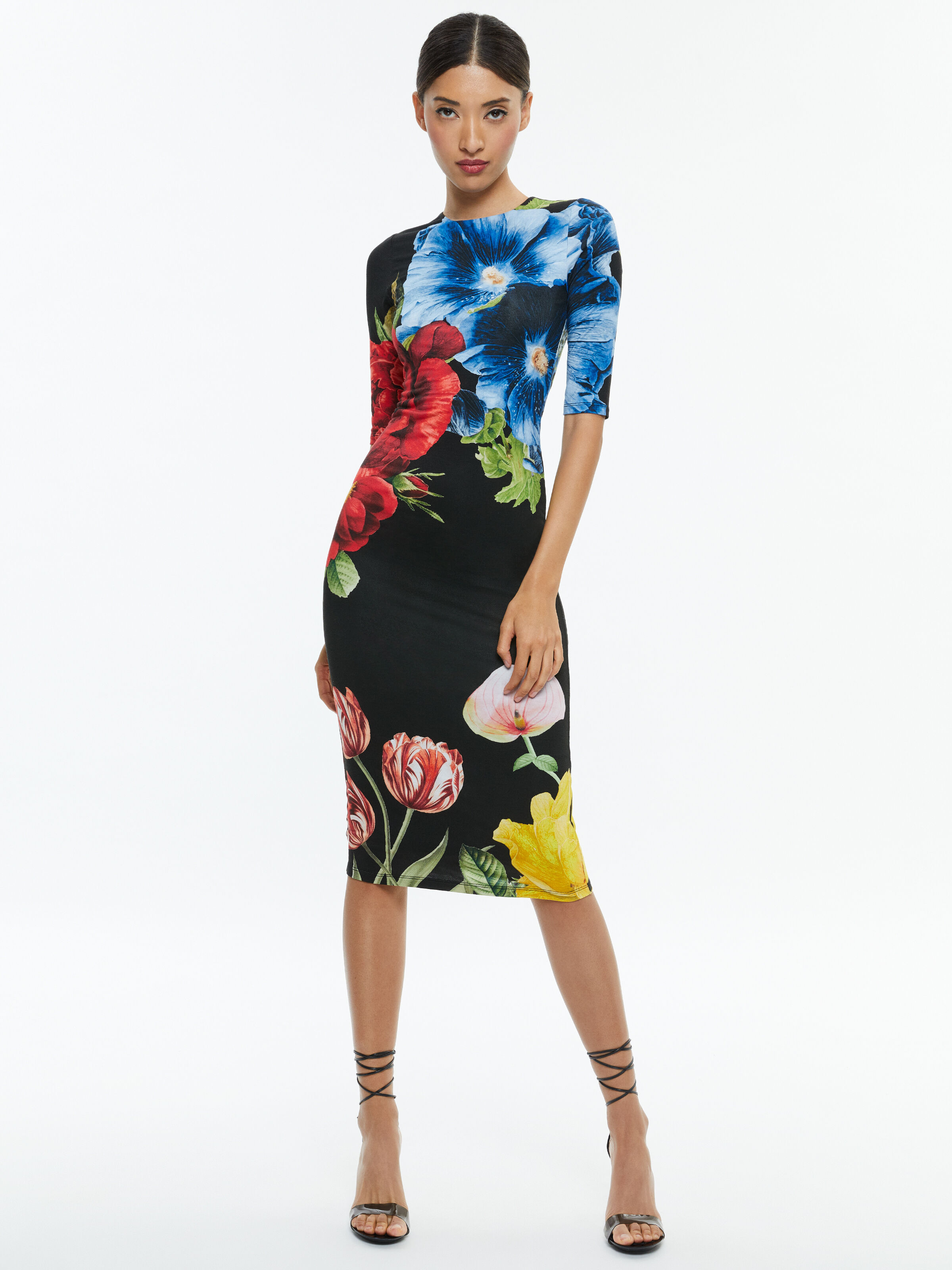 Delora fitted midi dress hotsell
