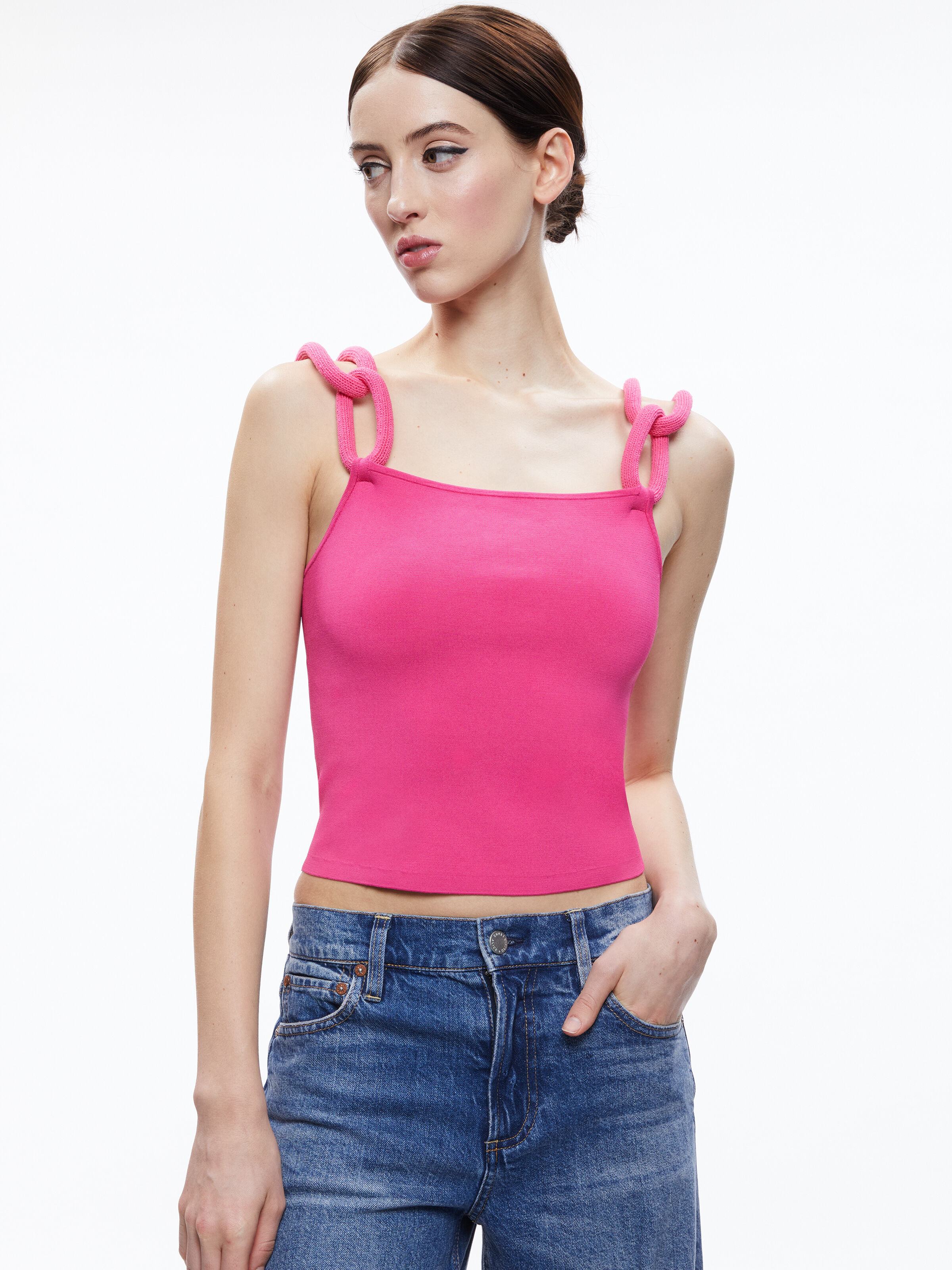 Solid Poplin One Shoulder Knot Top – Ever Grace