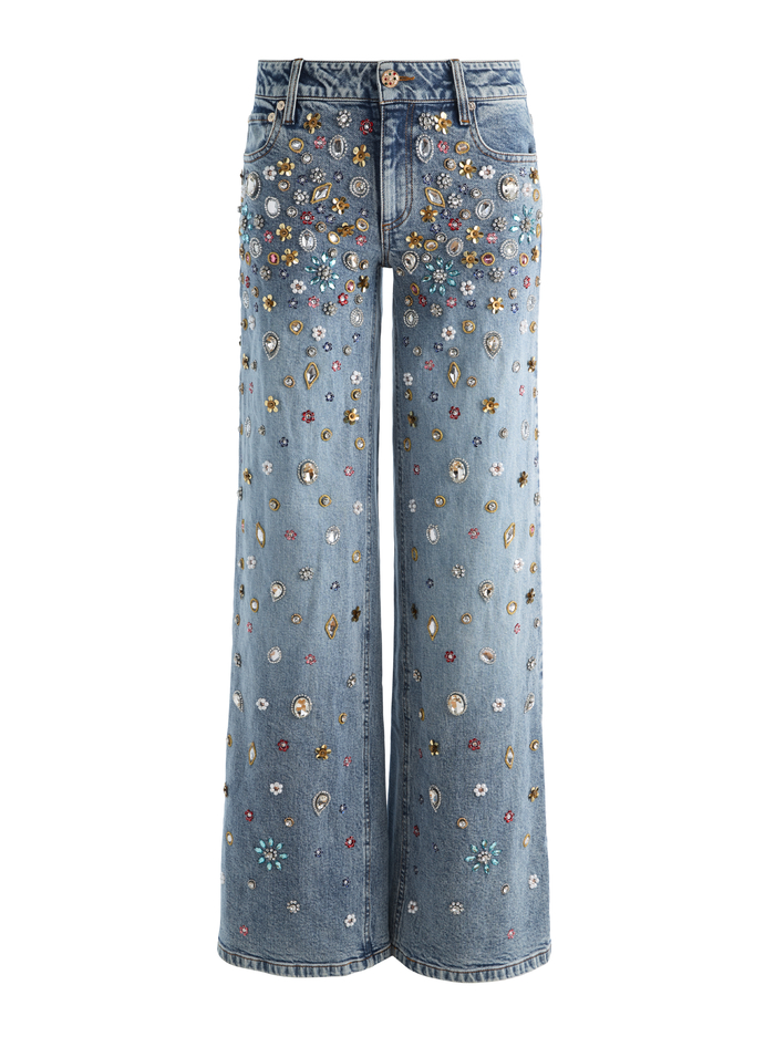 AMAZING EMBELLISHED JEAN - FIONA VINTAGE BLUE image 5 - ALICE + OLIVIA