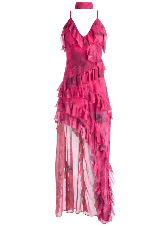 FLORAL FLING RASPBERRY-NELIA MAXI DRESS