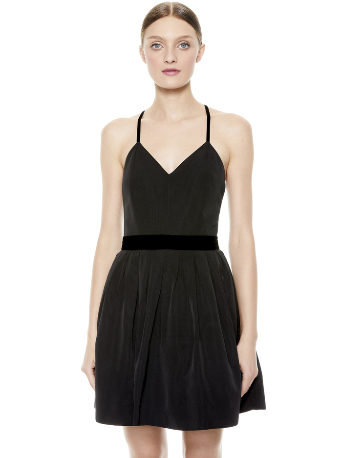 MADISON PLEATED MINI DRESS - BLACK image 4 - Alice And Olivia