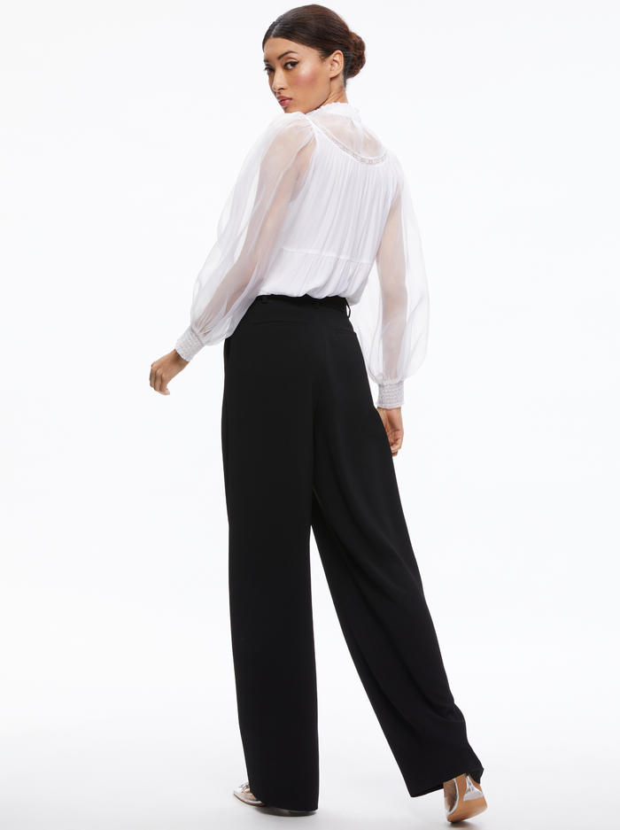 JACLYN GATHERED SMOCKED BLOUSON SLEEVE BLOUSE - WHITE image 1 - ALICE + OLIVIA