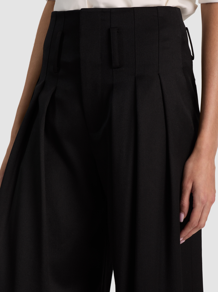 BENSON WOOL PLEATED PANT - BLACK image 3 - ALICE + OLIVIA