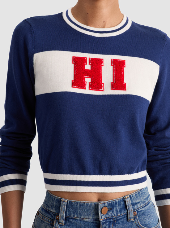 INDIGO/MULTI-CAROLANN PULLOVER