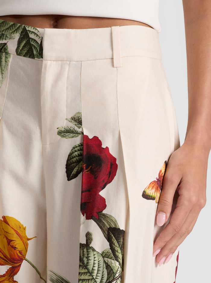BLAIRE PRINTED LINEN PANT - PROVENCE FLORAL LG image 3 - Alice And Olivia