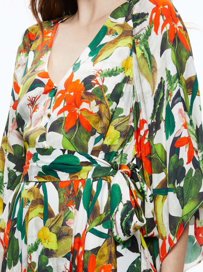 MARVA BELTED MINI DRESS - TROPICAL SUNRISE OFF WHITE image 3 - Alice And Olivia