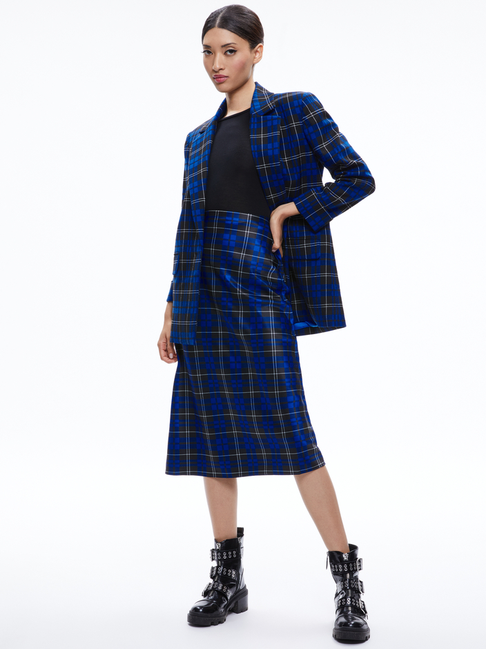 ASHLEY OVERSIZED BLAZER + MAEVE MIDI SLIP SKIRT - 