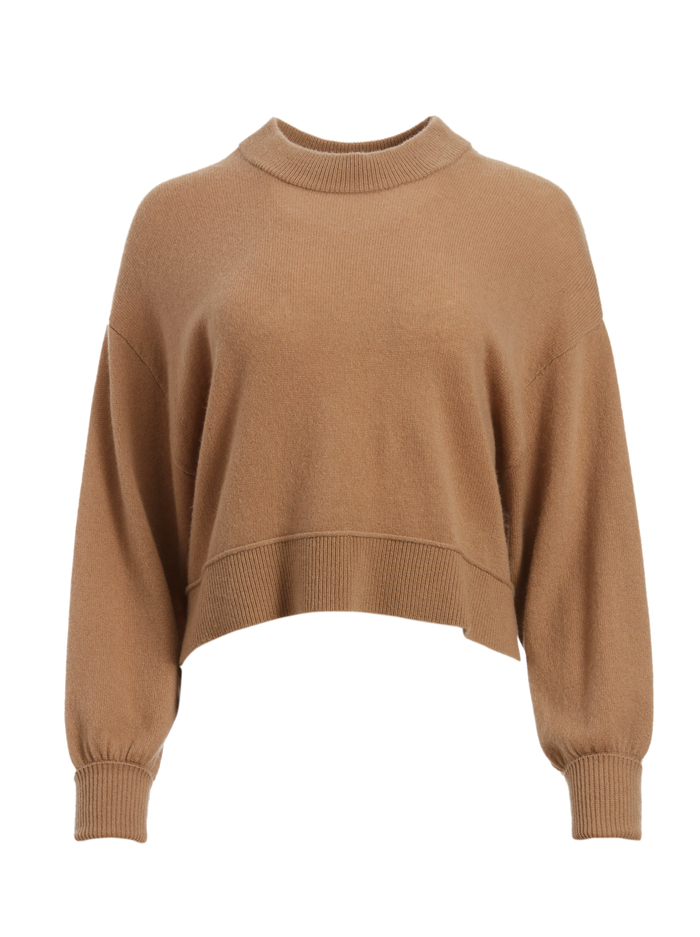 DENVER ROUND HEM SWEATER - CAMEL image 5 - Alice And Olivia