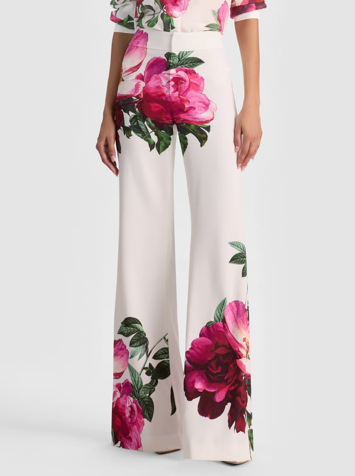 ANDREW PANT - EMPRESS BLOOM OFF WHITE - ALICE + OLIVIA