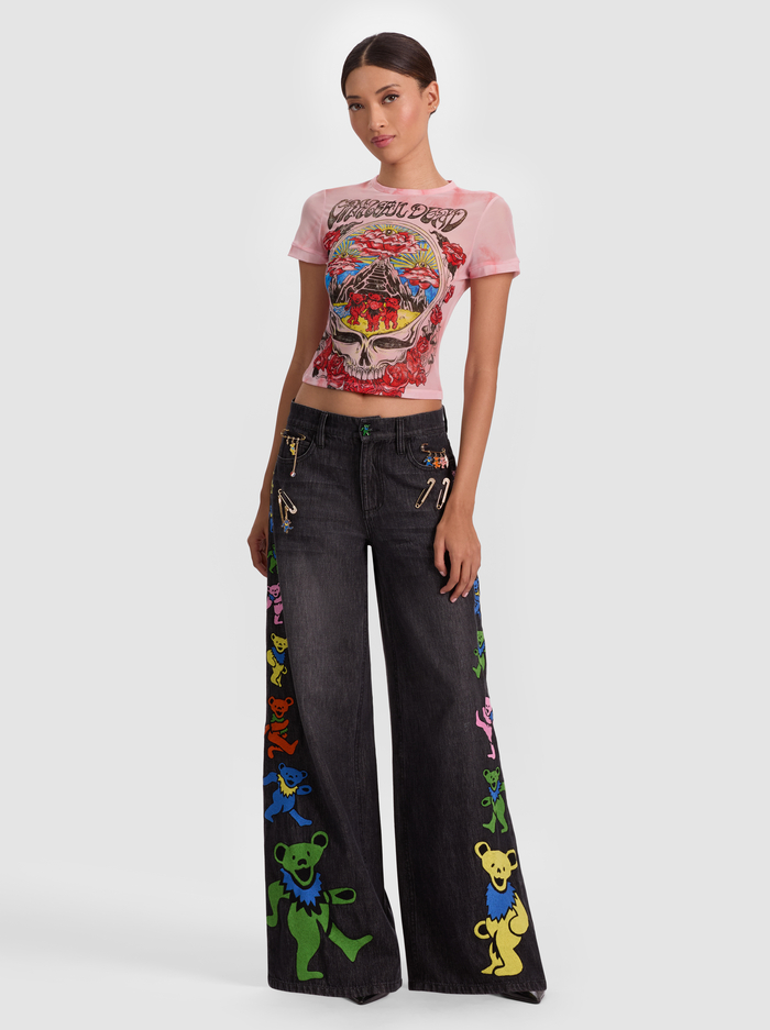 A+O X GRATEFUL DEAD TESS TEE - STATIC TIE DYE image 5 - ALICE + OLIVIA