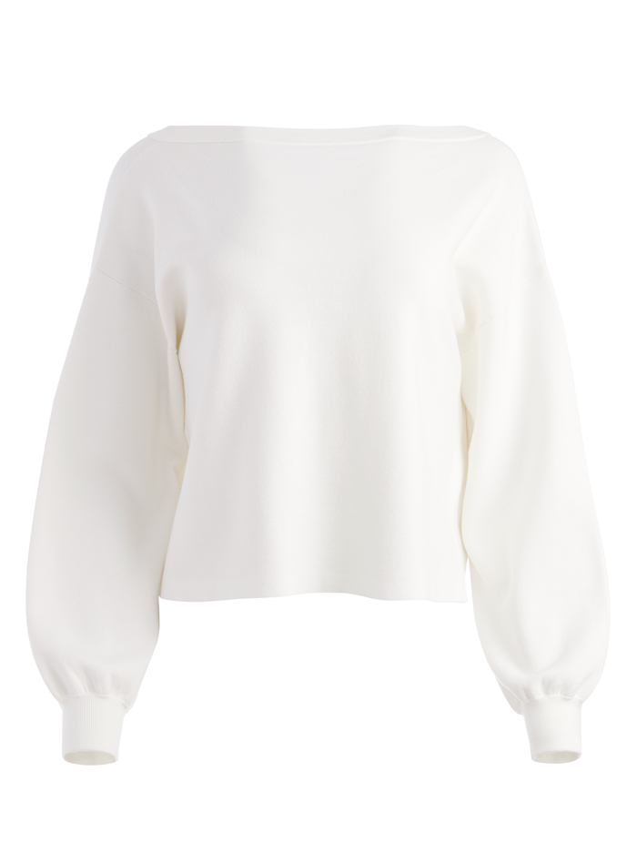 NORA REVERSIBLE DRAWCORD PULLOVER - SOFT WHITE image 5 - Alice And Olivia