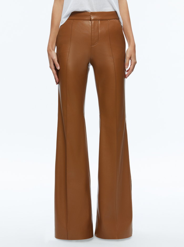 FINAL SALE- Olivia faux leather wide-leg pants