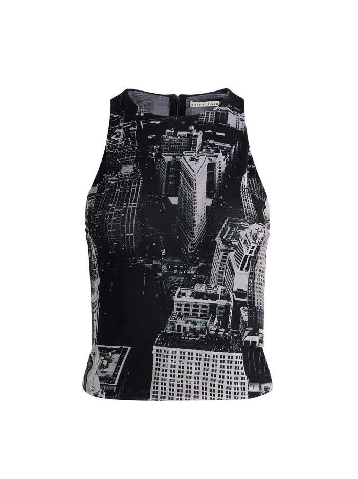 PANIA CROPPED TANK - CITYSCAPE image 5 - Alice And Olivia