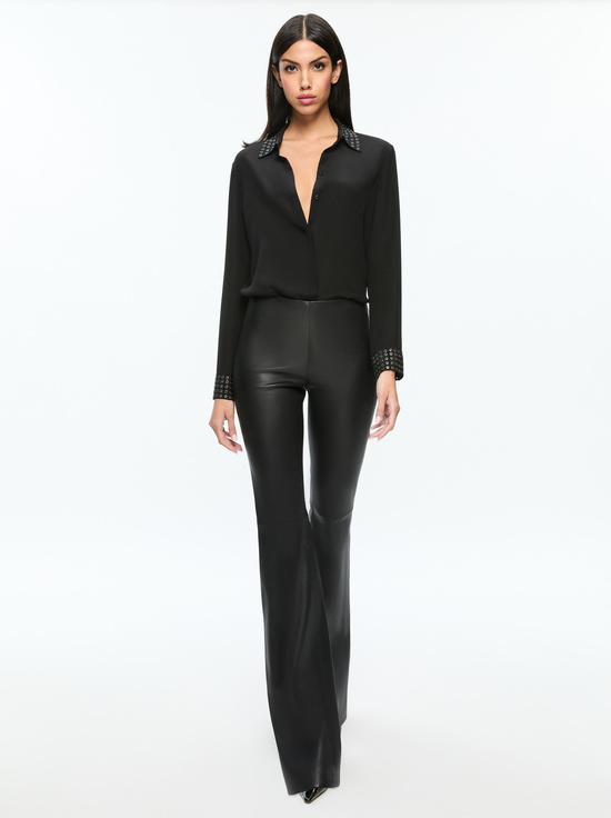 BLACK-RMP LEATHER PANT