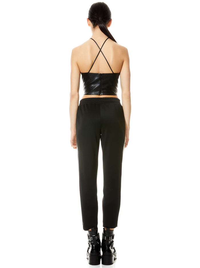 BENNY TAPERED PULL ON PANT - BLACK image 1 - Alice And Olivia