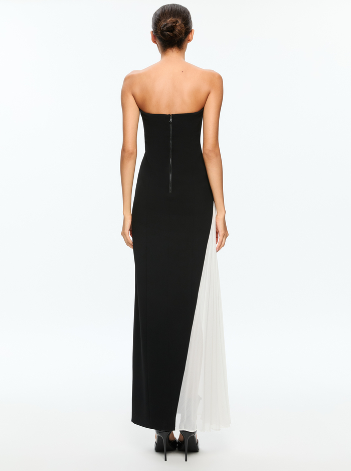 RETHA MAXI DRESS - BLACK/OFF WHITE image 2 - Alice And Olivia