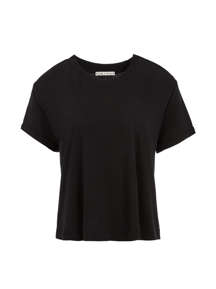 COREY STRONG SHOULDER TOP - BLACK image 5 - Alice And Olivia