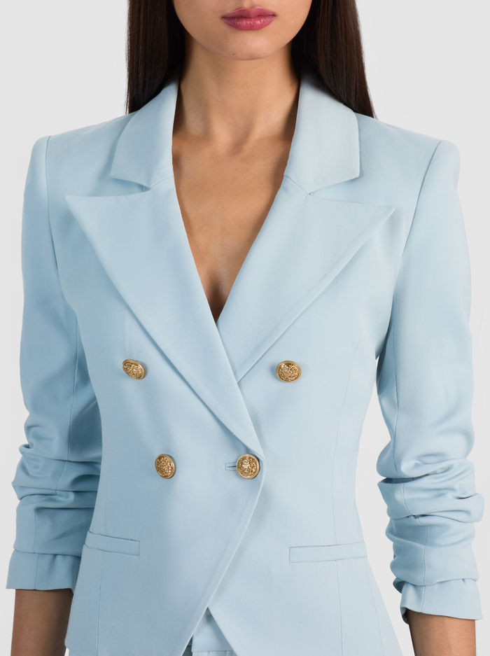 SABLE DOUBLE BREASTED CROPPED BLAZER - CAROLINA BLUE image 3 - ALICE + OLIVIA