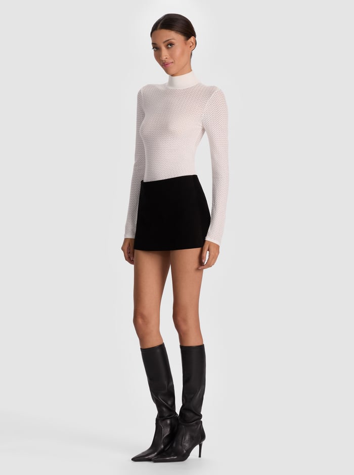 LANIE POINTELLE PULLOVER - SOFT WHITE image 4 - Alice And Olivia
