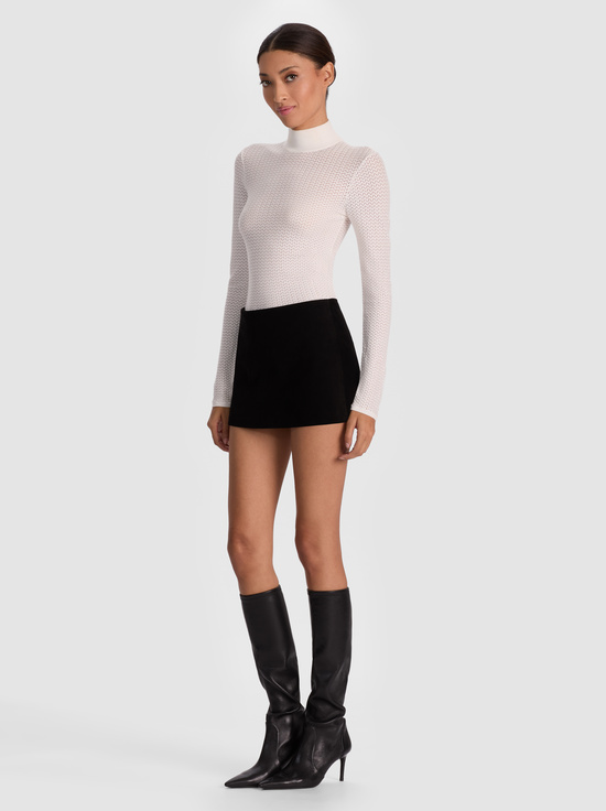 SOFT WHITE-LANIE POINTELLE PULLOVER