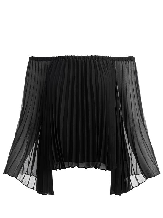 BLACK-AUNDREA OFF THE SHOULDER BLOUSE