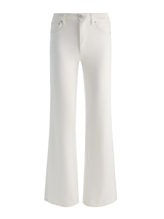 OFF WHITE/SILVER-CHIC EMBELLISHED JEAN