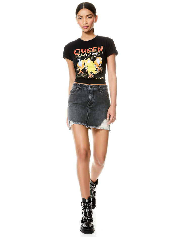 SHIRA TEE - BLACK/MULTI image 2 - Alice And Olivia