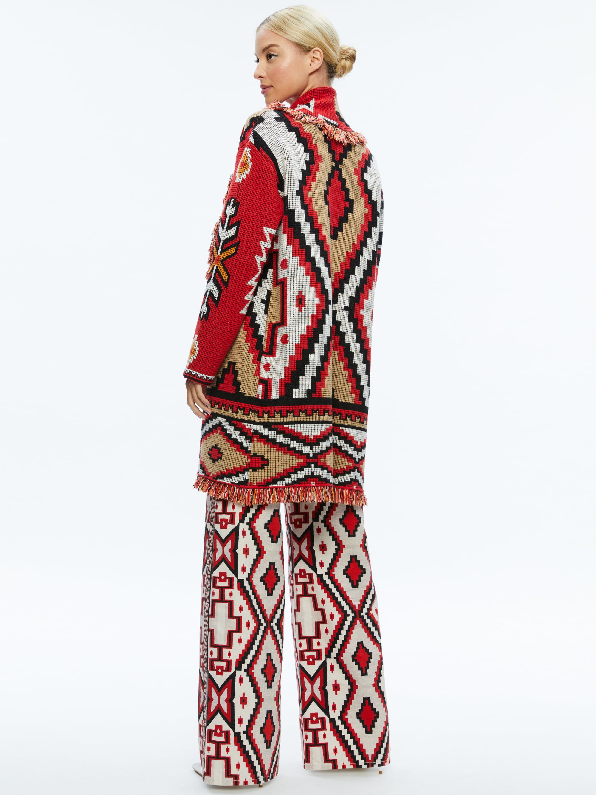 Astrid Knit Cardigan In Blush Wool Blend