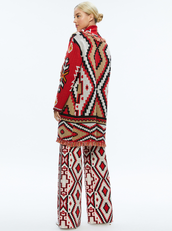 BRIGHT RUBY COMBO-ASTRID LONG CARDIGAN