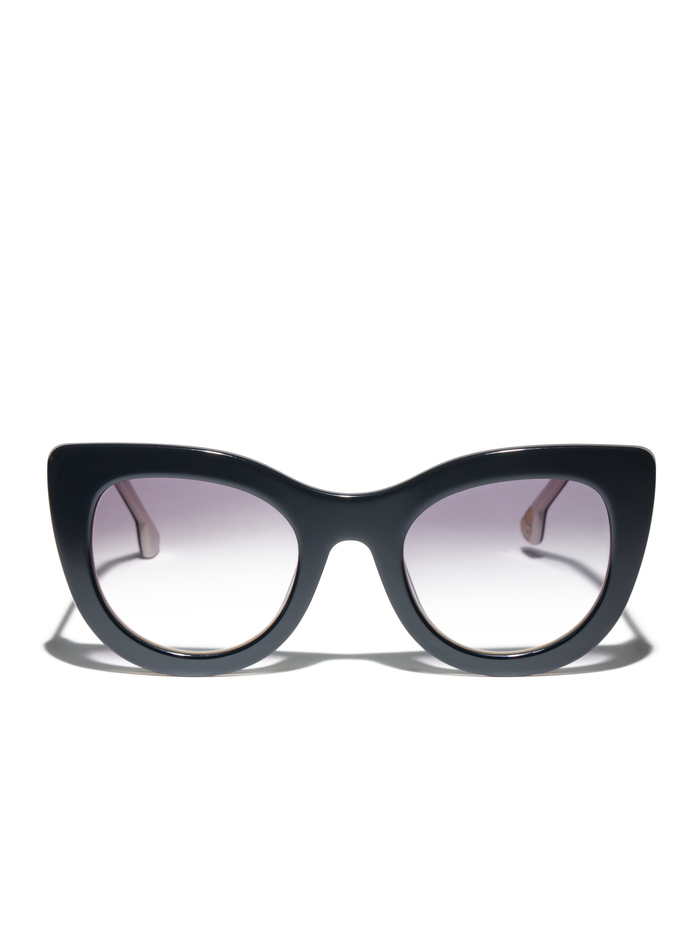 DELANCEY SUNGLASSES - BLACK/WHITE - Alice And Olivia