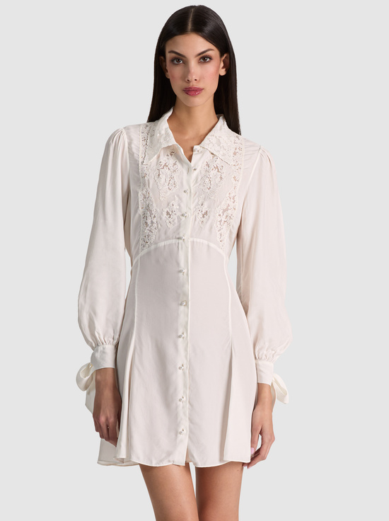 OFF WHITE-DEBORAH MINI SHIRT DRESS
