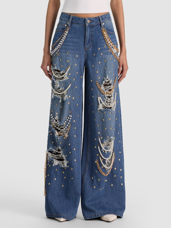 HARPER EMBELLISHED RIPPED JEAN
