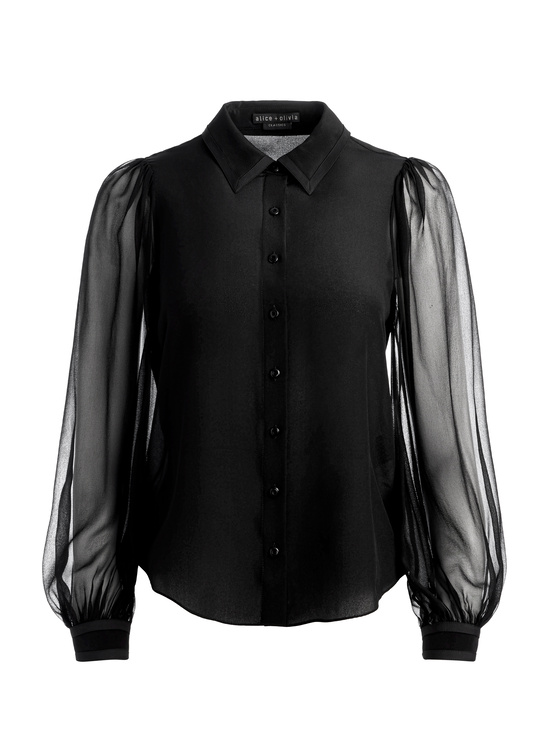 BLACK-ROANNE BUTTON DOWN