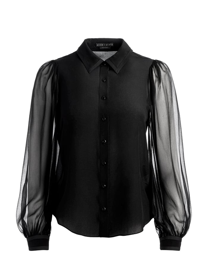 ROANNE BUTTON DOWN - BLACK image 5 - Alice And Olivia