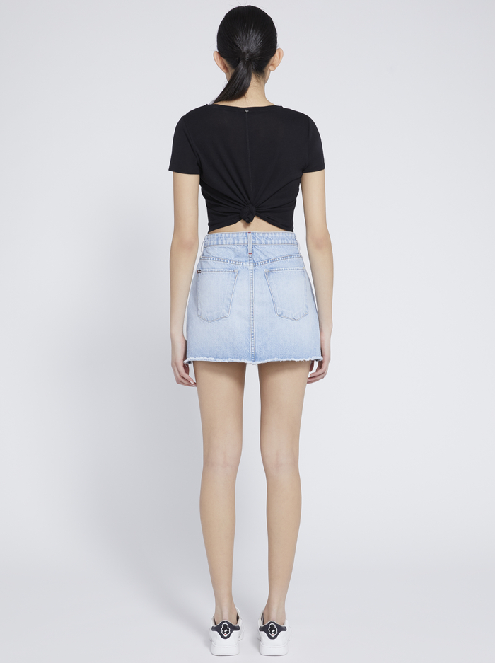GOOD HIGH RISE MINI SKIRT - SILVER LINING image 2 - Alice And Olivia