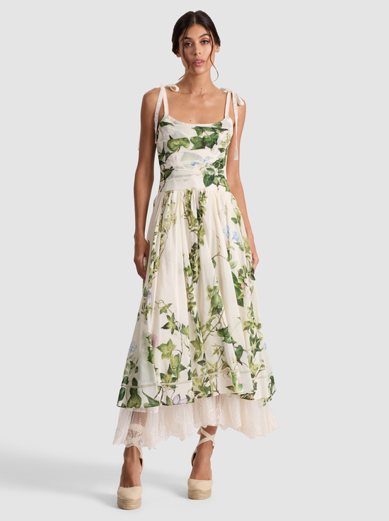IVY ROMANCE-HAVEN FLARED MIDI DRESS