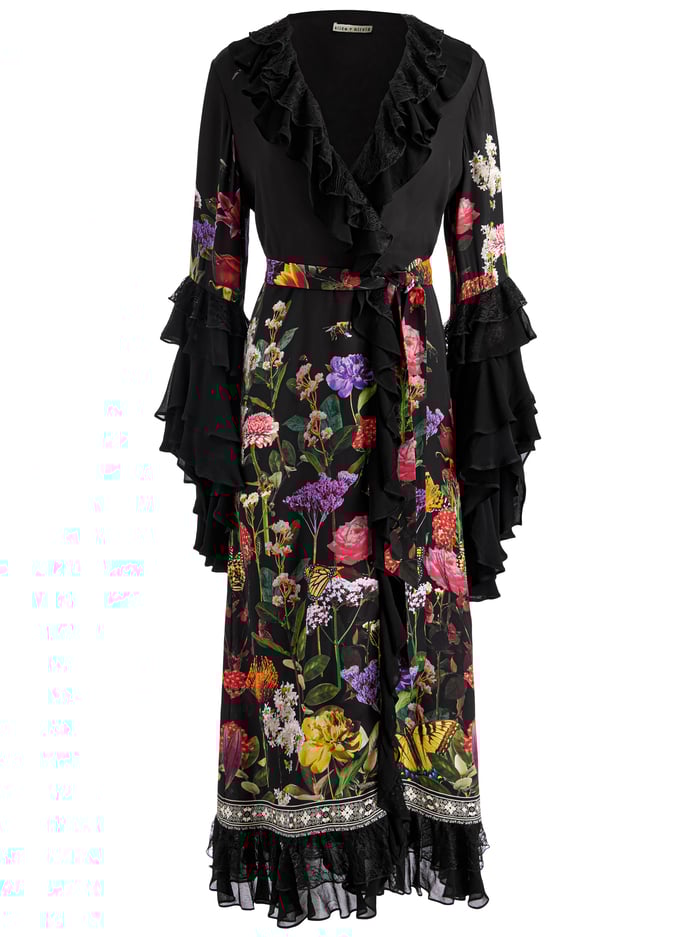 ADALIA RUFFLE MAXI ROBE - SECRET GARDEN image 7 - Alice And Olivia