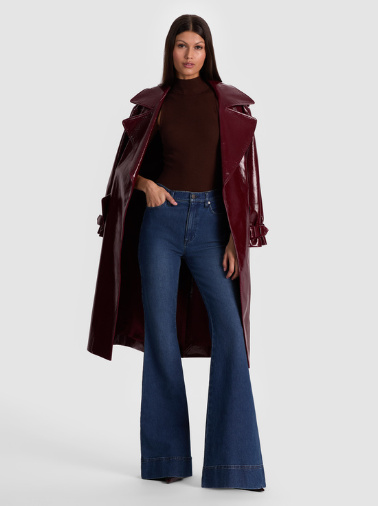 OXBLOOD-NEVADA VEGAN TRENCH COAT