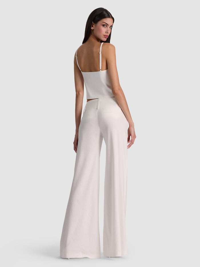 OLIVIA WIDE LEG LINEN PANT - OFF WHITE image 2 - ALICE + OLIVIA