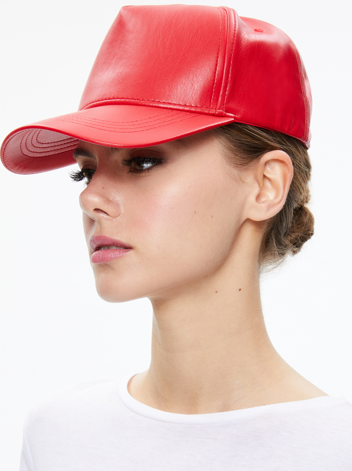 CHERISE TRUCKER HAT - PERFECT RUBY image 1 - Alice And Olivia
