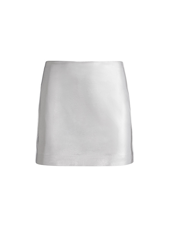 SILVER-ELANA VEGAN MINI SKIRT