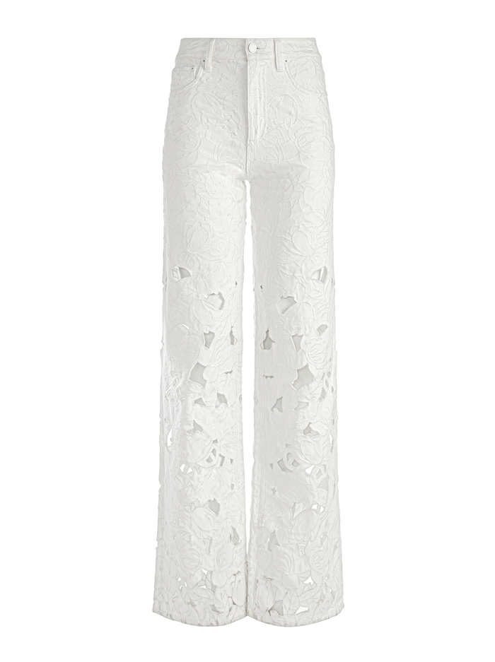 WEEZY EYELET JEAN - OFF WHITE image 5 - Alice And Olivia