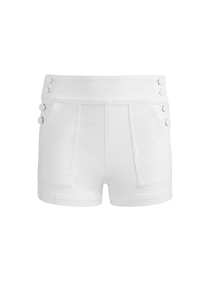 DONALD JEAN SHORT - WHITE image 5 - ALICE + OLIVIA