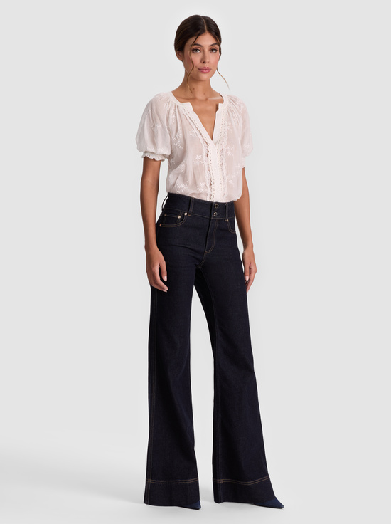 OFF WHITE-THALIA BUTTON DOWN BLOUSE