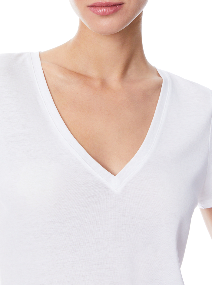 CINDY CROPPED TEE - WHITE image 3 - ALICE + OLIVIA