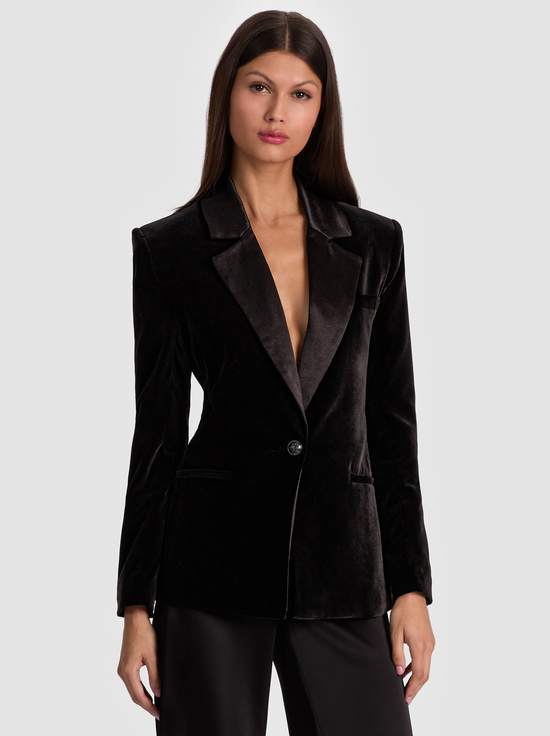 BLACK-SILAS VELVET BLAZER