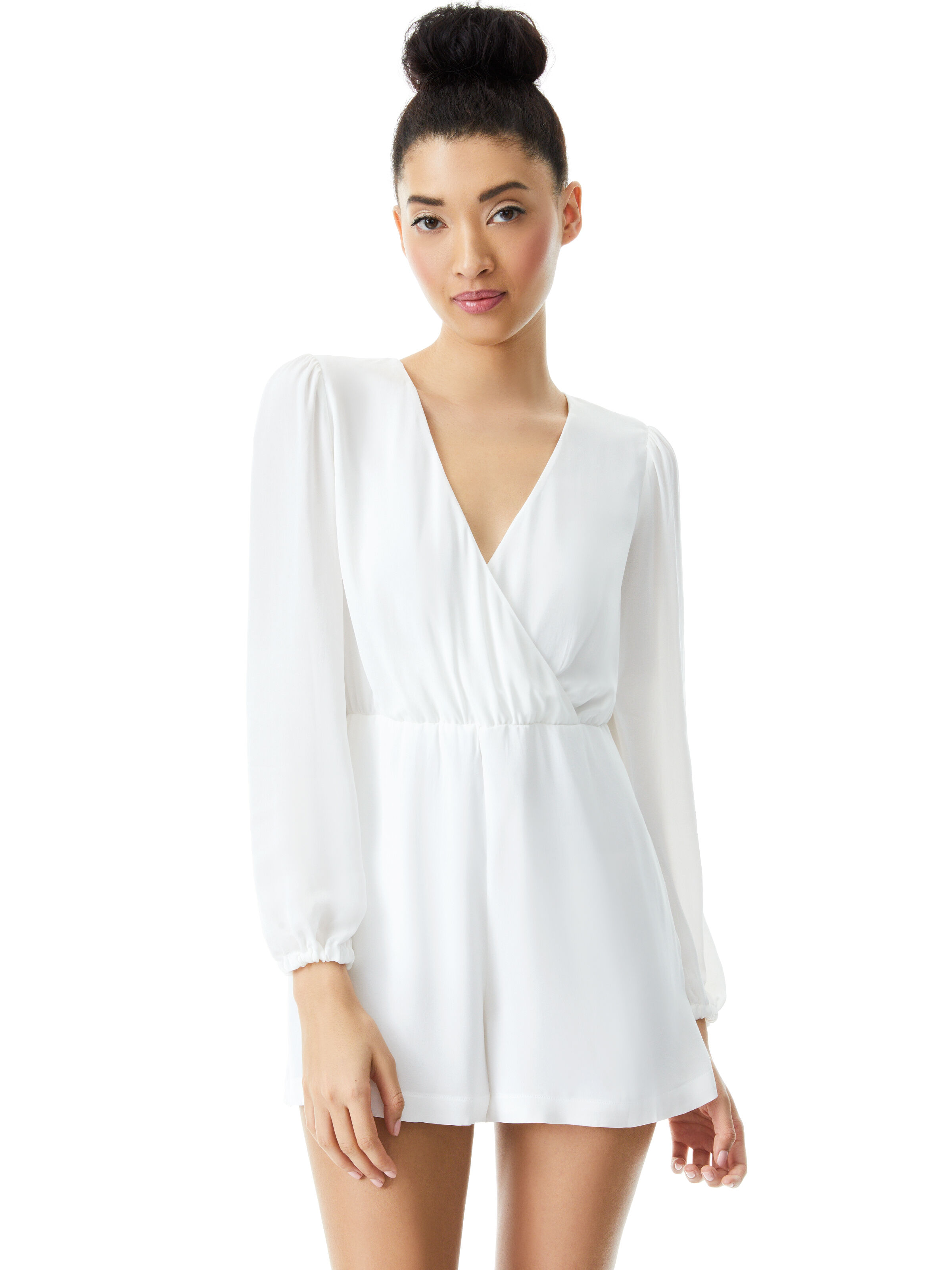 Alice and olivia white romper clearance